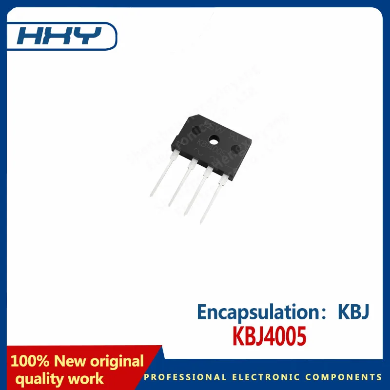 10PCS   KBJ4005 KBJ package 4A50V rectifier bridge diode