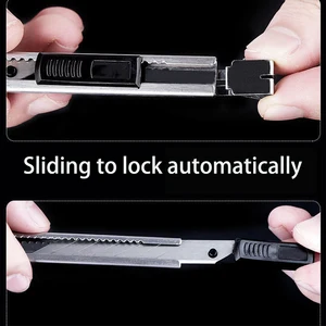 Kesici katlanır karbon çelik Bıçak, Maket Bıçağı, kendinden kilitlemeli tasarım, kesme Aletleri, Kağıt, duvar, Kutu, 9mm, 30 ve 60 derece, 10 adet 12 - En çok satan, asma, tahta - №12