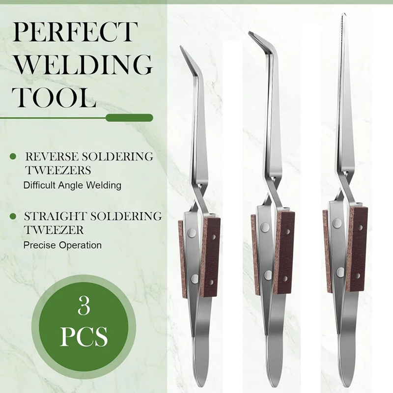 5 Piece Jewelry Soldering Kit 2 Ceramic Soldering Plates Soldering Plate With Round Grooves 3 Reverse Lock Tweezers