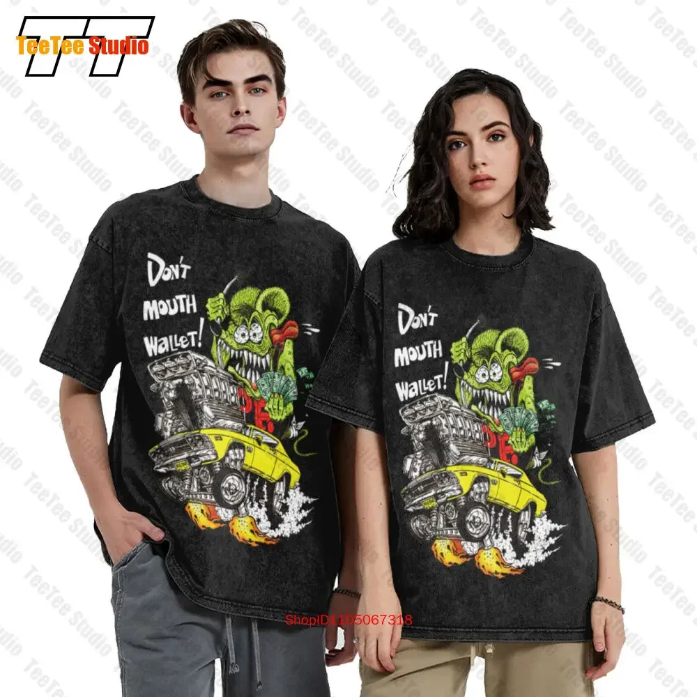 Rat Fink Money Talks Wallet Ed Roth Kustom Kulture Vintage Oversized T-Shirt IB69