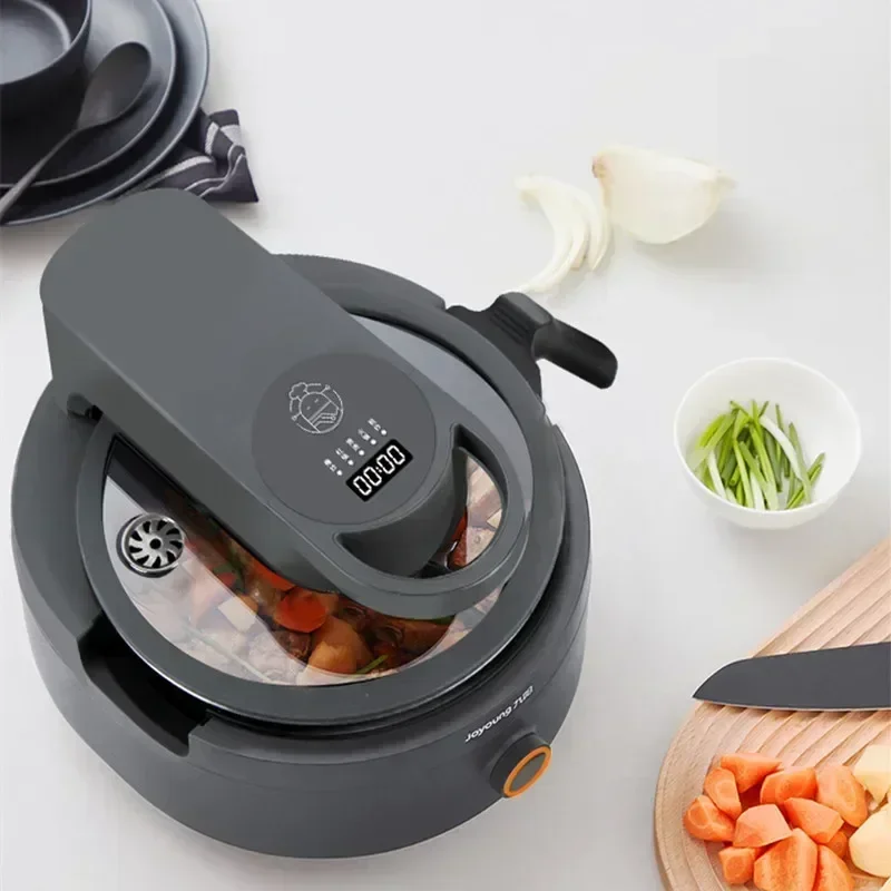 Joyoung Cooking Machine Robot Electric Frying Pan Smoke free precise Temperature Control Intelligent Automatic Cooker CJ-A9 Gray