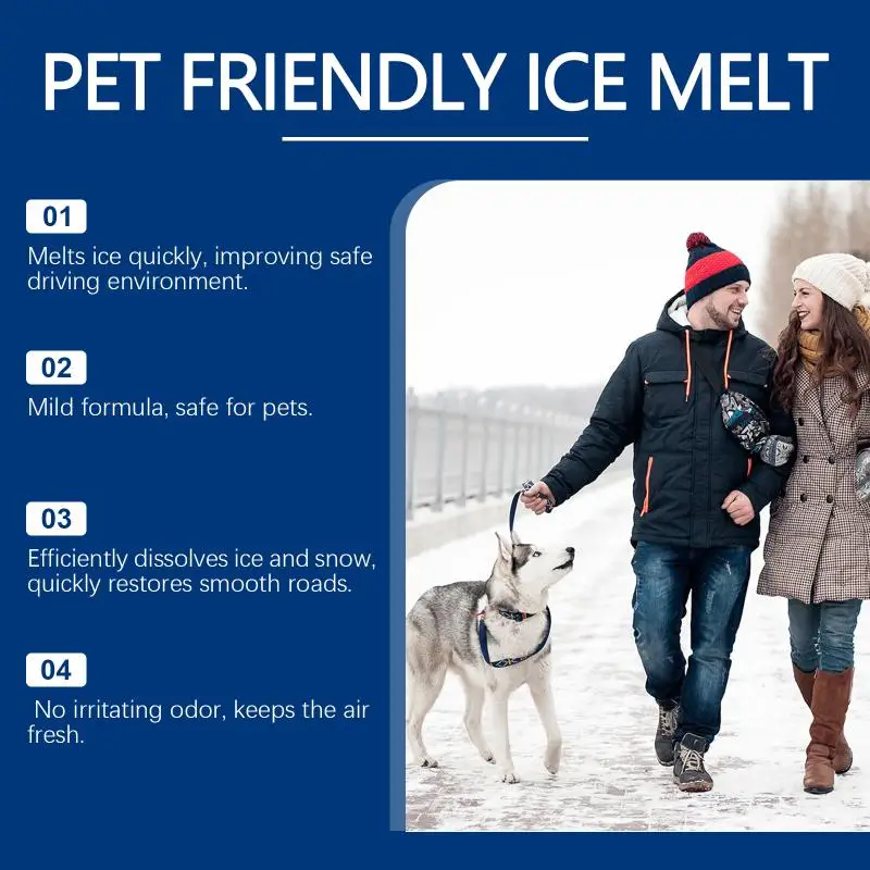 Rapid Action Pet Friendly Ice Melt Efficient Anti Slip Deicer Outdoor Safe Concrete Floor Snow Ice Remover for Sidewalks