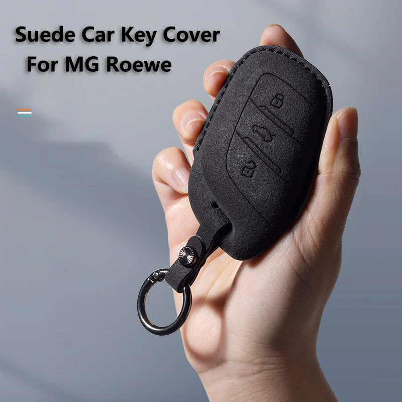 

High Quality Suede for MG ZS for MG6 EV EZS HS EHS for Roewe RX5 I5 I6 RX3 RX8 ERX5 Remote Smart Car Key Case Cover Fob Keychain