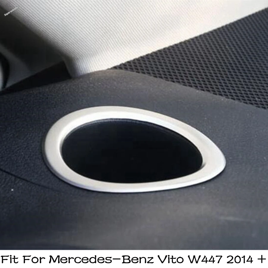 

Dashboard Water Cup Holder Ring Frame Cover Trim 2PCS Fit For Mercedes Benz Vito W447 2014 - 2021 Matte Interior Accessories