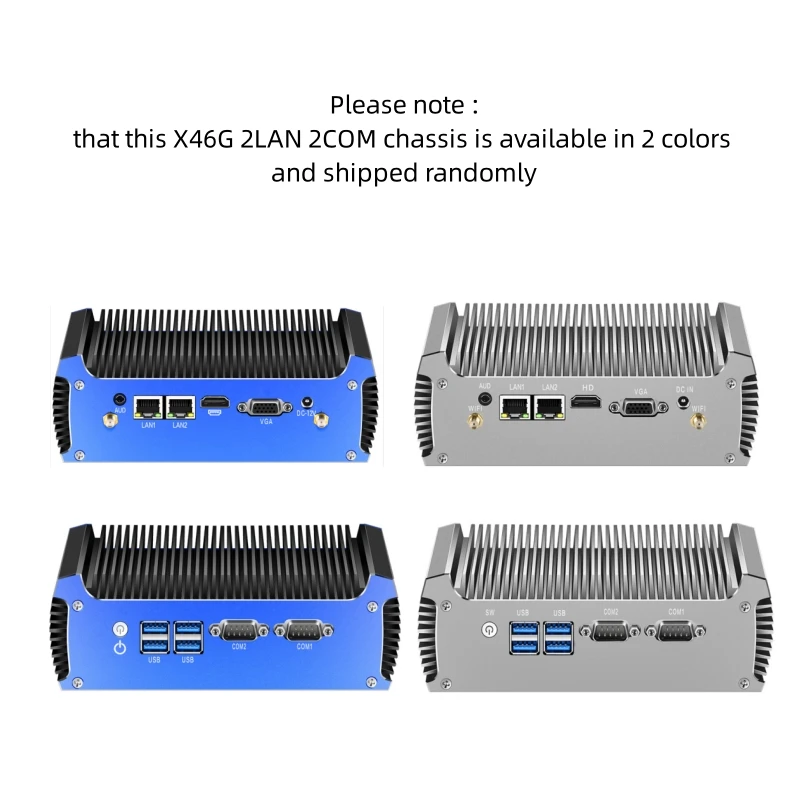 팬리스 산업용 미니 PC 듀얼 LAN 2*COM RS232 코어 i5 5200U i3 5005U 셀러론 2955U DDR3L WIFI 지원 리눅스 우분투 컴퓨터 썸네일 2