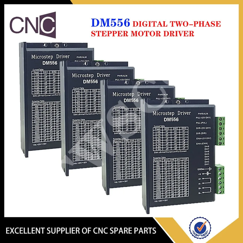 4PCS Stepper Motor Driver DM556  For Nema 23 34 Series 2-phase Digital Stepper Motor Driver cnc engraving machine