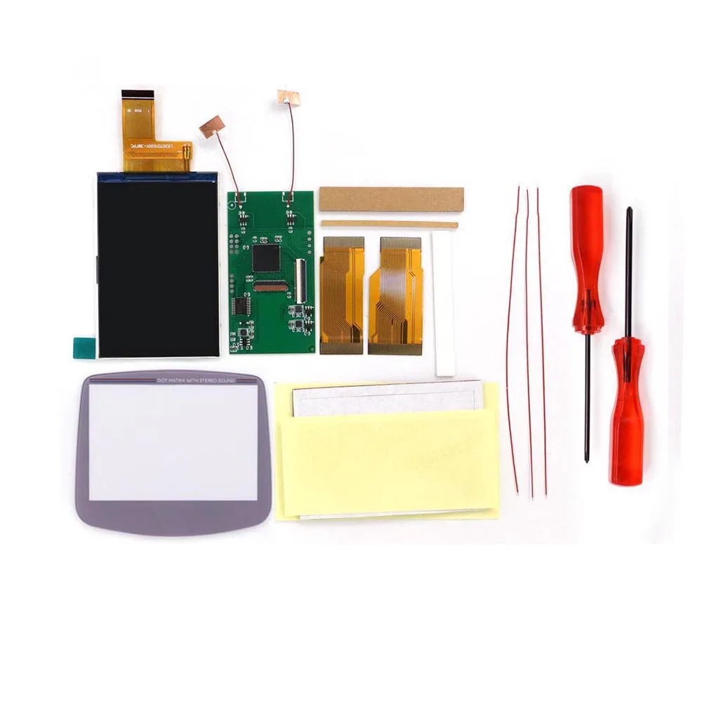 For GBA V5 Drop in Backlight LCD kit 3.0 inch 720*480 IPS Backlight screen display For GameBoy Advance No trimming Desaturation