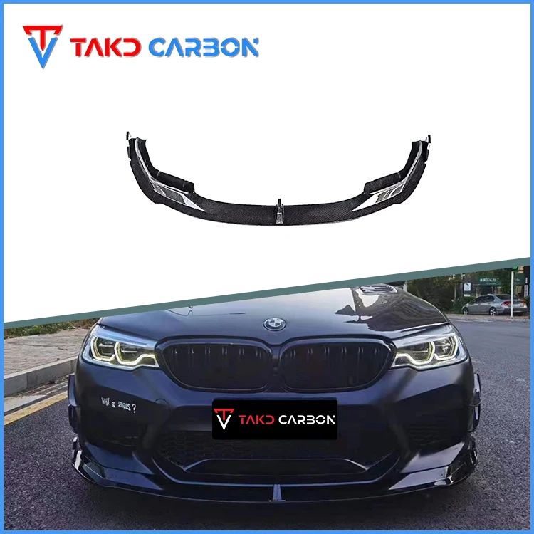 

TAKD Carbon Latest Auto Accessories 3k Twill Dry Carbon Fiber Front Bumper Lip for bmws M5 F90 2018-2019