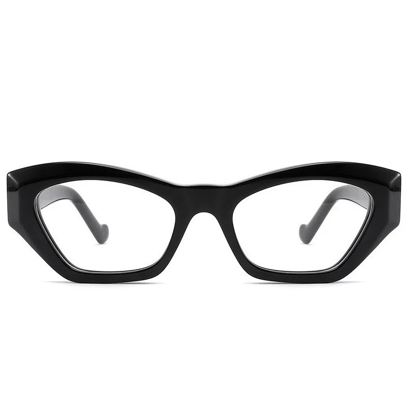 Sexy schwarze Brille Rahmen Frauen Katzenauge transparent große Brille Rahmen Mode Luxus optische Computer Brillen Spektakel – Detail 1