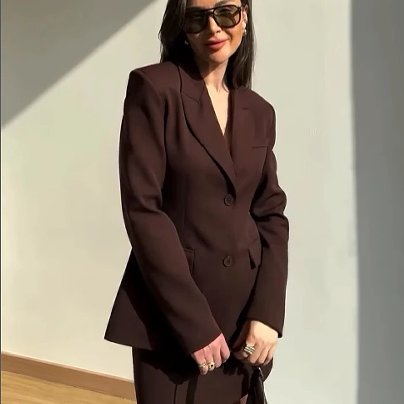 Set di gonne blazer da donna Set di abiti da donna slim con risvolto elegante Confezione di fianchi Gonne Minigonna da donna Abbigliamento da ufficio Set di due pezzi