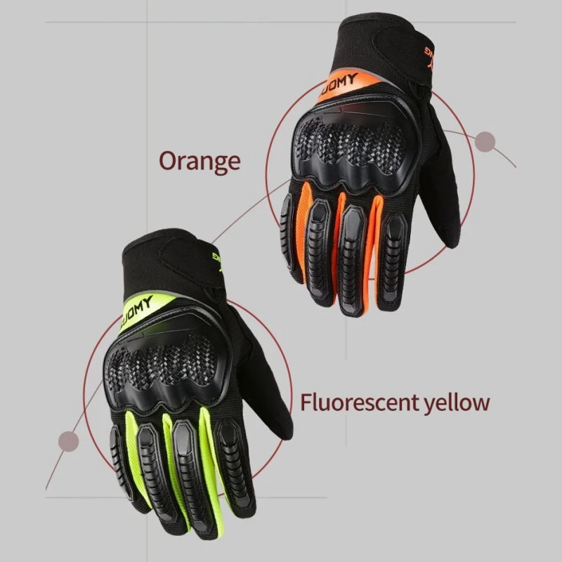 

Suomy SU-19 Mesh Breathable Motocross Guantes Moto Men Women Touch Screen Summer Hard Shell Full Finger Motorcycle Gloves