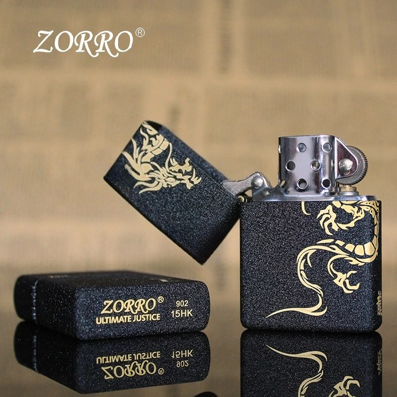 

ZorroBrass Shell Classic Black Sand Split Paint Windproof Lighter Cigarette Accessories Ignition Gadget Men's Gift Torch Lighter