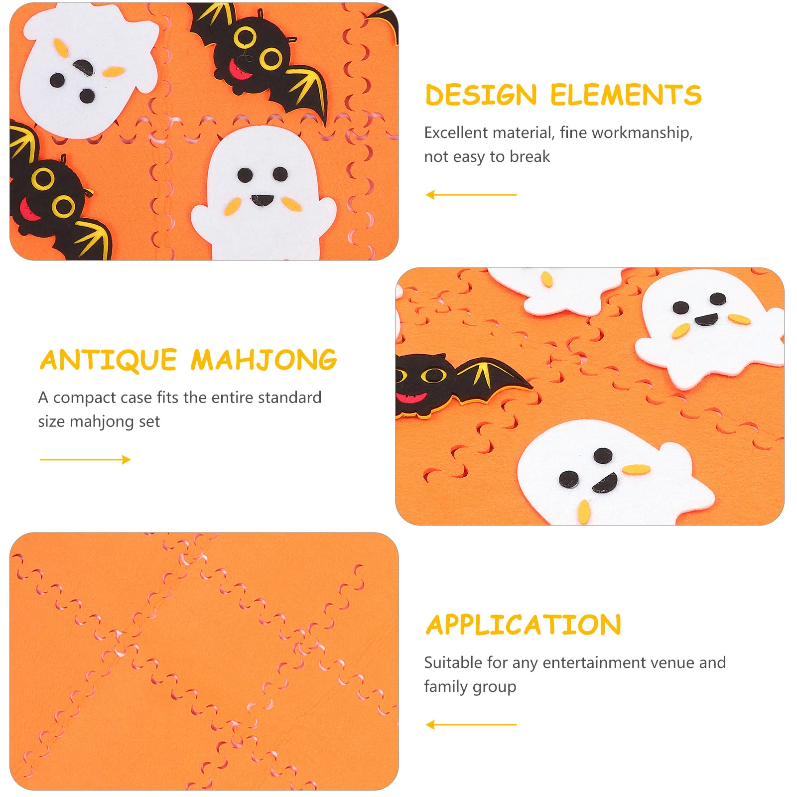 Halloween Puzzle Board Game Kids Educational Cognitive Learning Lightweight Portable Felt Grid 3x3 Grid Baby Learning Developing