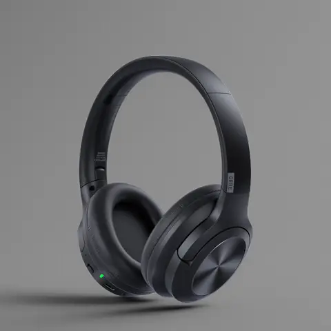 Wireless headphones QERE E80 Earphone bluetooth 5.3 ANC Noise Cancellation Hi-Res Audio Over the Ear Headset 70H 40mm Driver2.4G