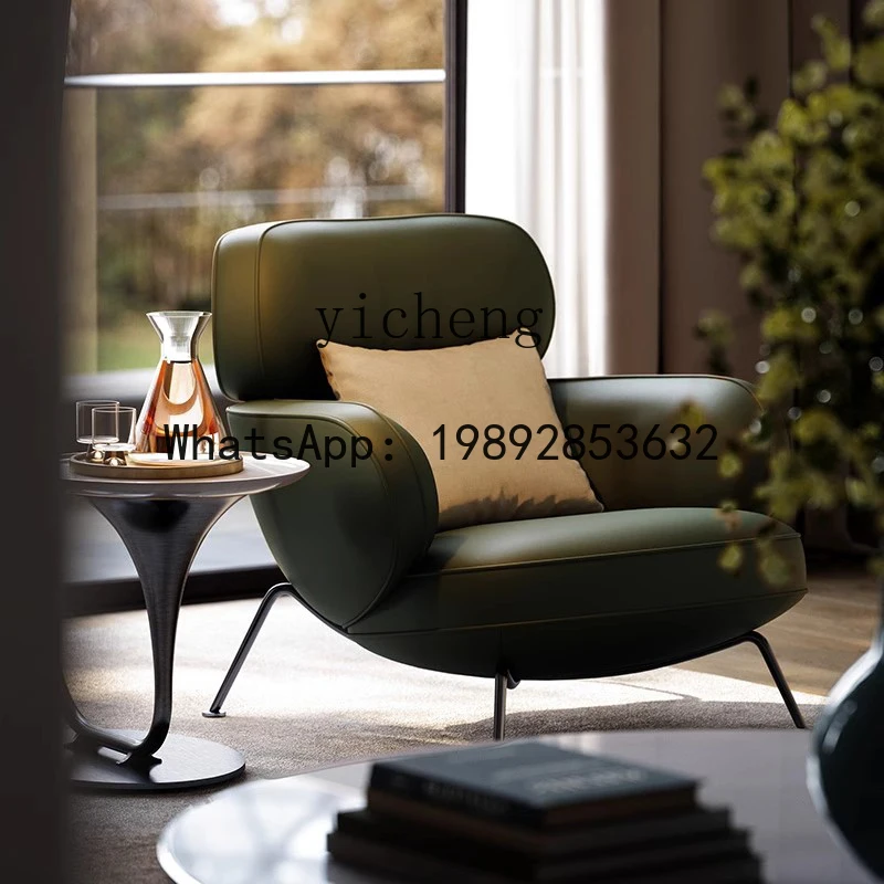 AA Italian villa living room single furniture, modern oriental all-leather sofa chair