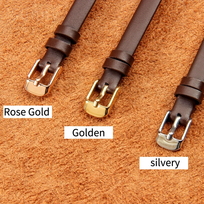 8mm Genuine Leather Watch Strap for Fossil ES3060 ES3565 ES2830 3077 3262 3060 4176 4119 Soft Cowhide Women Small Band Bracelet