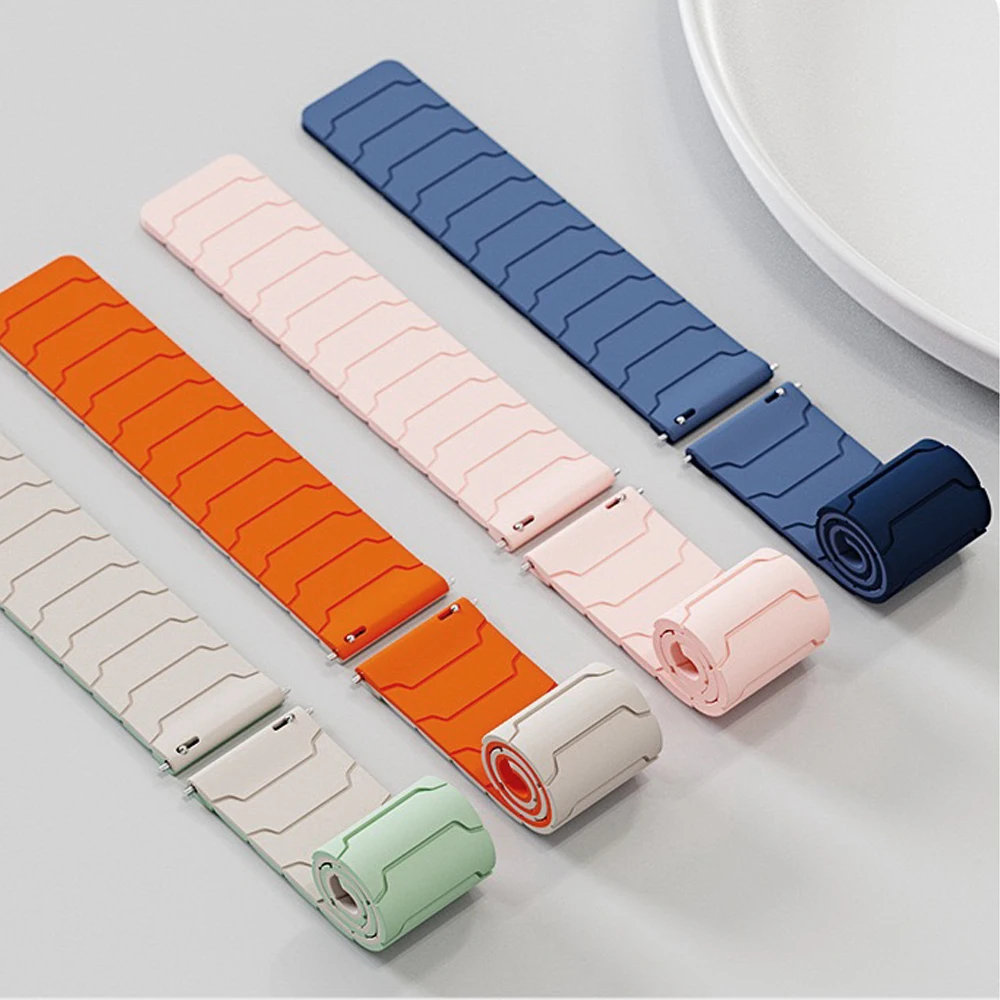 Cinturino magnetico da 22mm 20mm per Samsung Galaxy Watch 7 6 5 4 3 cinturino in silicone per Huawei Watch GT5/4/3Pro 46mm Ultimate Correa