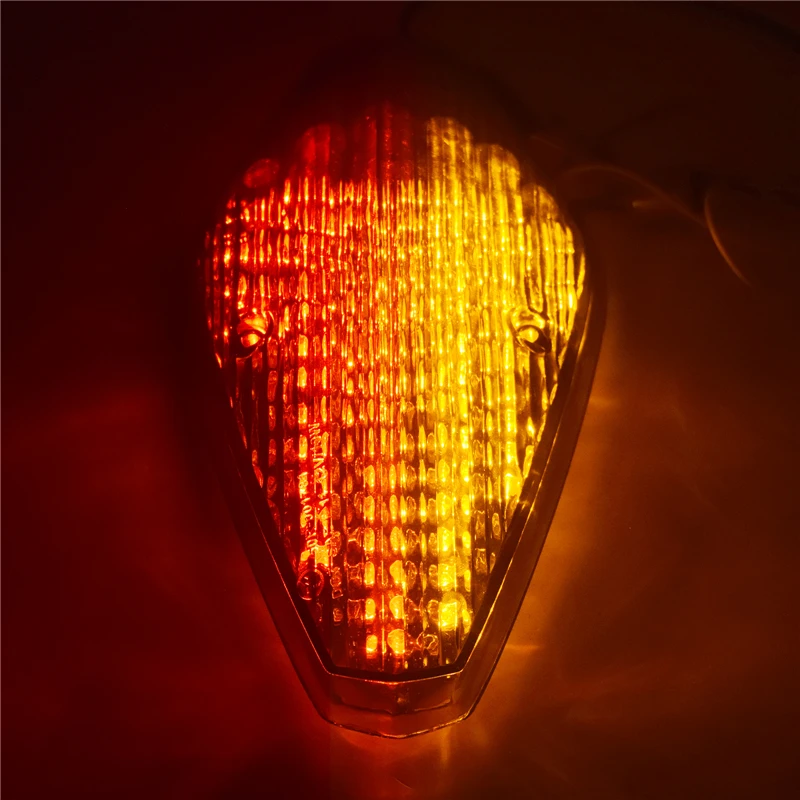 waase For Honda VTX 1800 1800S 1800R 1800T 2002-2008 E-Mark Rear Tail Light Brake Turn Signals Integrated LED Light