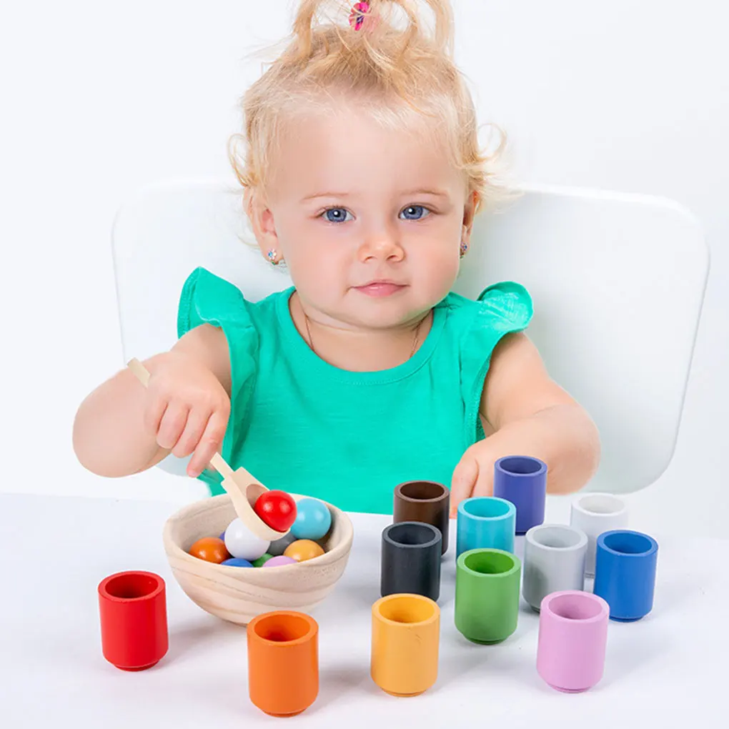 Wooden Balls In Cups Toy Boost Creativity And Develop Hand-eye Coordination Brain Training