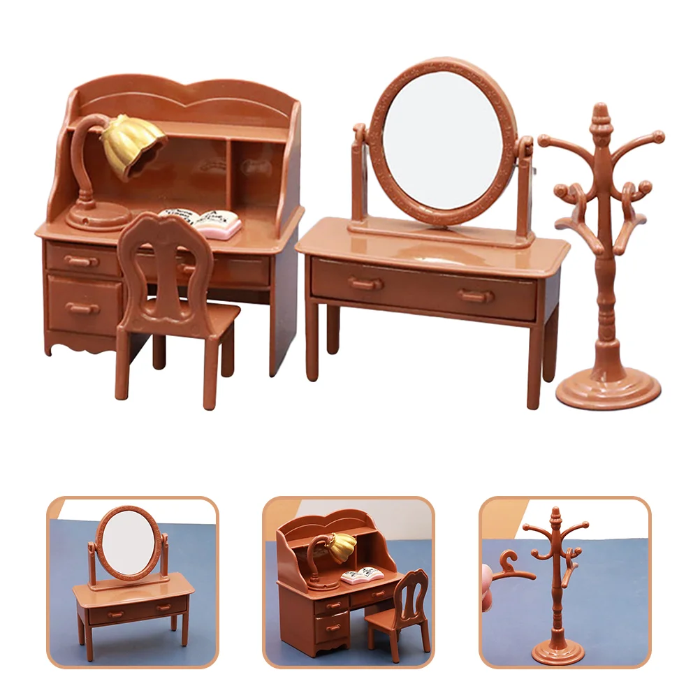 Dollhouse Desk Mini Dresser Tiny Furniture Ornament Toy Accessories Model Miniature Playhouse Decor Kids Toys