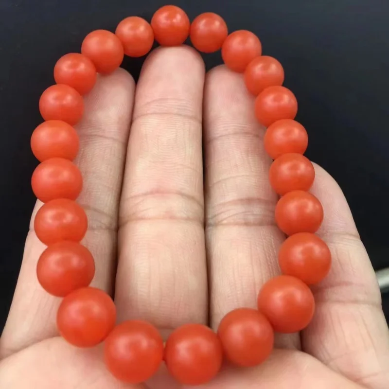 

Natural Protection Shannan Red Agate Single Circle Full of Meat Full of Bright Colors Amusement Article Bracelet