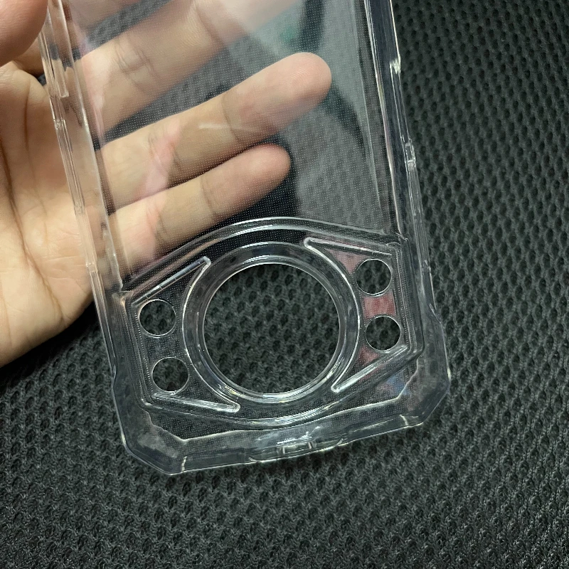 Miękkie etui TPU na telefon Doogee Fire 7 Ultra, silikonowa obudowa na tył telefonu Doogee Fire7Ultra, czarne, przezroczyste, miękkie etui. — zdjęcie produktu 3