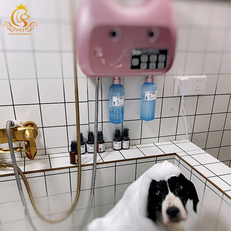 

Luxury Pet Bubble Machine 2 Bottles Automatic Dilution Dog Cat Bath Massager For Home & Salon
