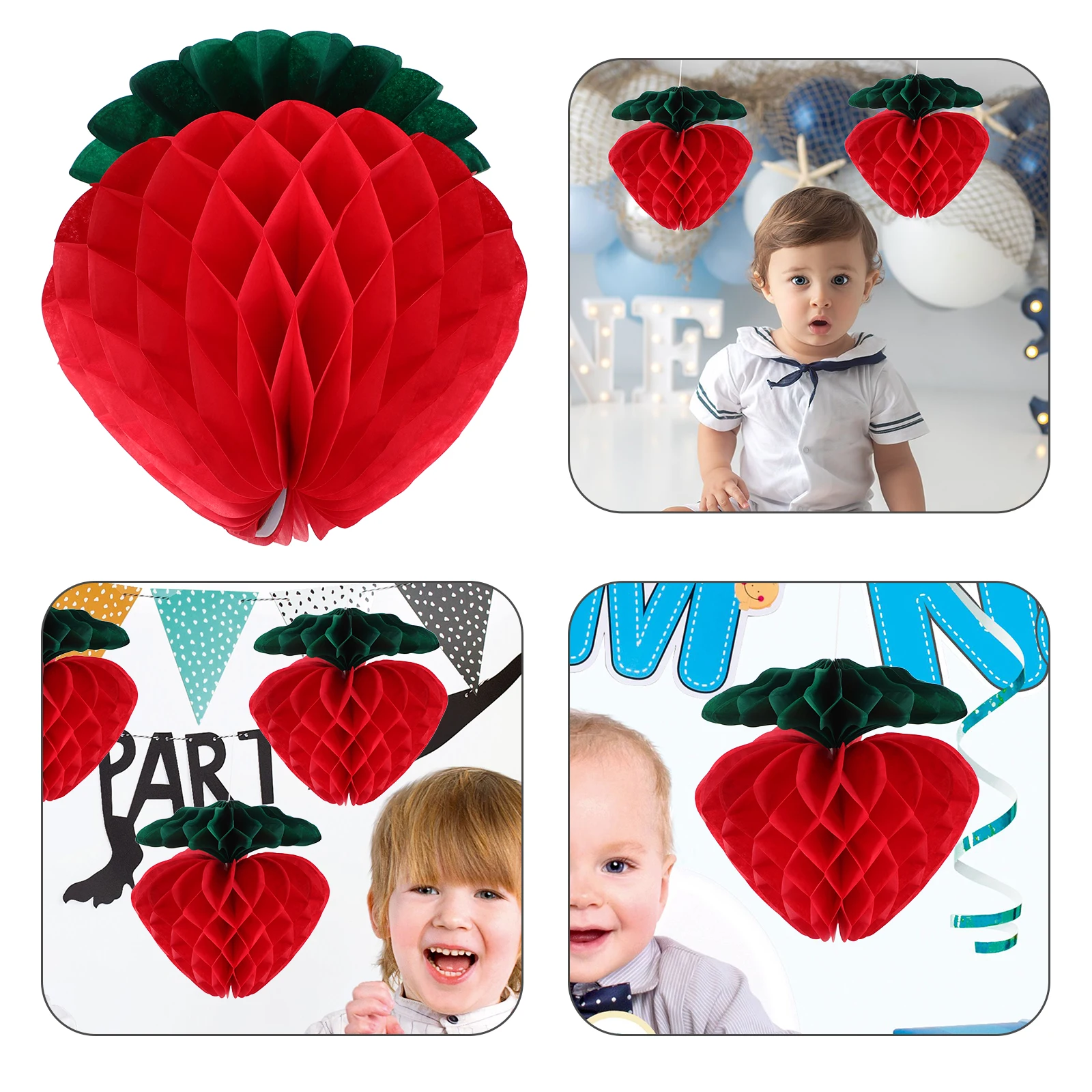 

6 Pcs Venue Setting Props Honeycomb Ball Decoration Child Paper Birthday Hanging