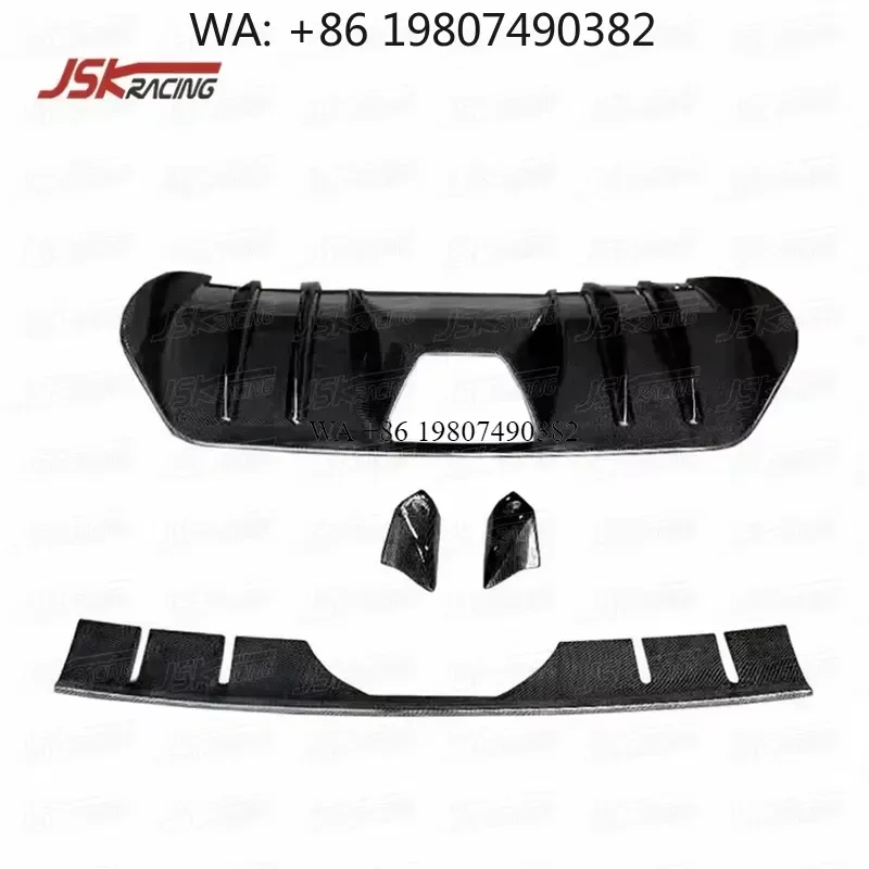 Wmwmnu Carbon Fiber Rear Diffuser Lip for 430 F430 2005-2009 Bumper Splitter Body Kit Accessories