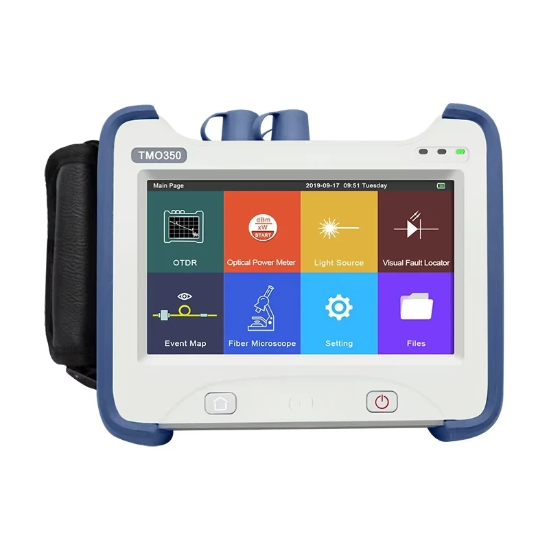 

OTDR WF TMO350 1310/1550/1625нм 35/33/33дБ с измерителем мощности, VFL, источником света и функцией картографирования — всё в одном устройстве.