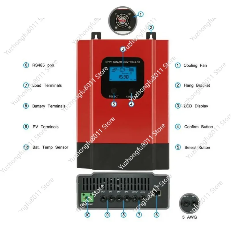 Esmart3 MPPT Solar Charge Controller 40A  60A Max 150V PV Input 12V 24V 48V Auto Adapting with Wifi Monitoring