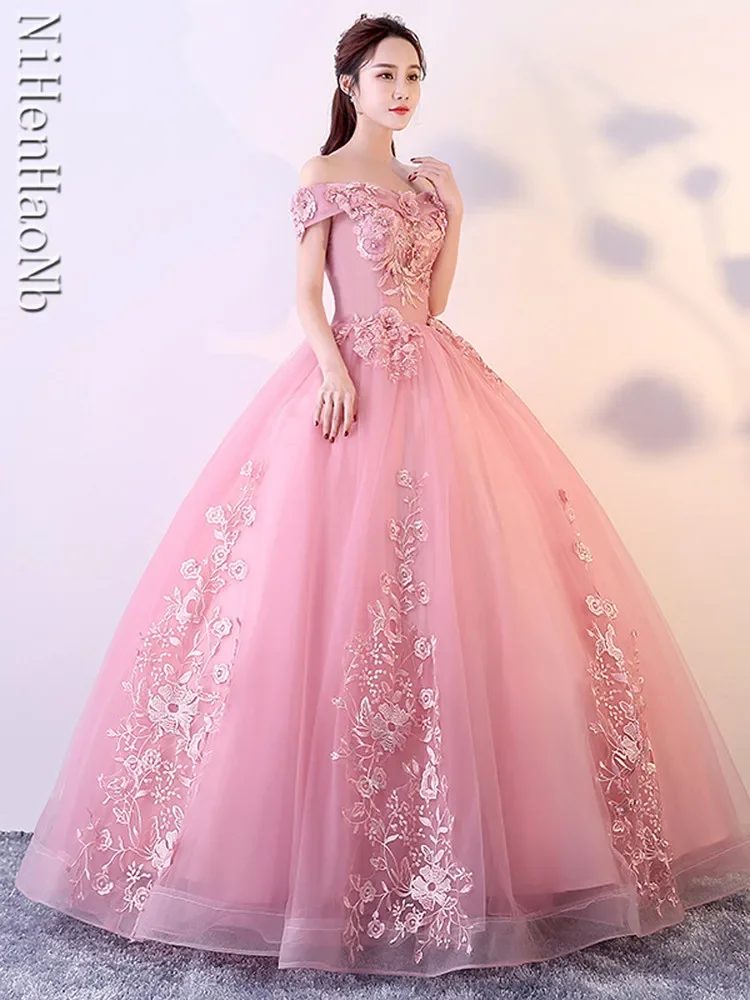 Autumn New Vestidos Quinceanera Dress Elegant Off The Shoulder Ball Gown Luxury Party Dress Plus Size Prom Gown