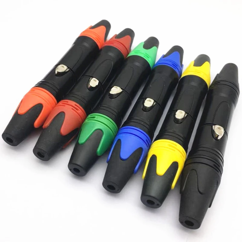 20pcs 10sets Colorful 3Pin XLR Female Jack Male Plug 3 Pole XLR Socket Microphone Connector Amplificador de audio Audiophile