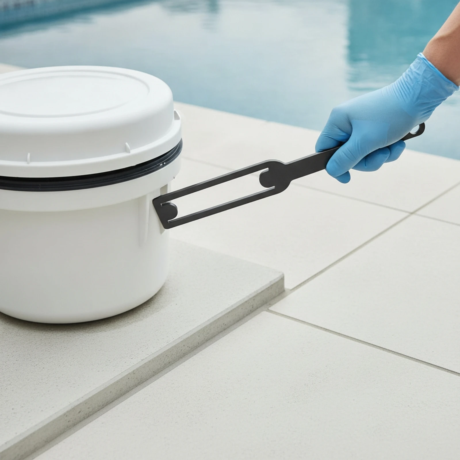 Heavy Duty Pump Lid Removal Tool Flat Handle Pool Wrench with Hanging Hole for Pool Maintenance