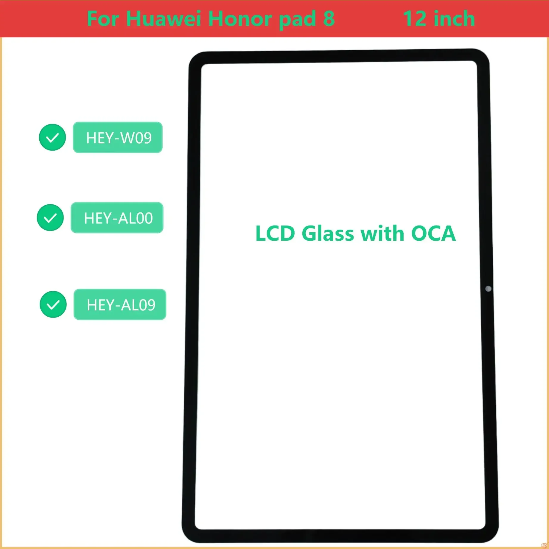 

НОВИНКА: Сенсорный экран (LCD-панель) для Huawei Honor Pad 8 HEY-W09 HEY-AL09 HEY-AL00 12 дюймов, внешнее стекло с OCA