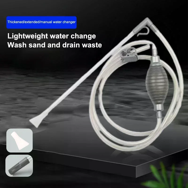 Fish Tank Water Changer Aquarium Cleaner Manual Water Changer Handheld Vacuum Siphon Pump Cleaner Fish Tank Cleaning Tools