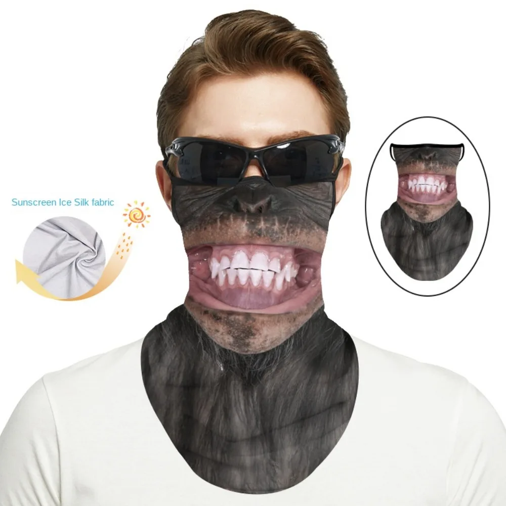 تنفس الحيوان غطاء الوجه وشاح معلق الأذن مرونة ركوب الدراجات بالاكلافا يندبروف واقية من الشمس عقال وشاح الصيف #5