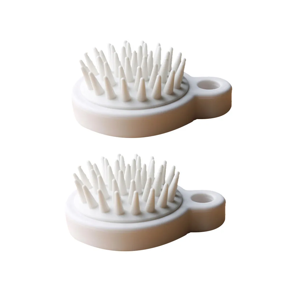

2Pcs Scalp Massage Bathing Brushes Premium PP Thick Bristles Anti-Skid Handle Relax Dead Skin Removal Cleansing Scrubbers