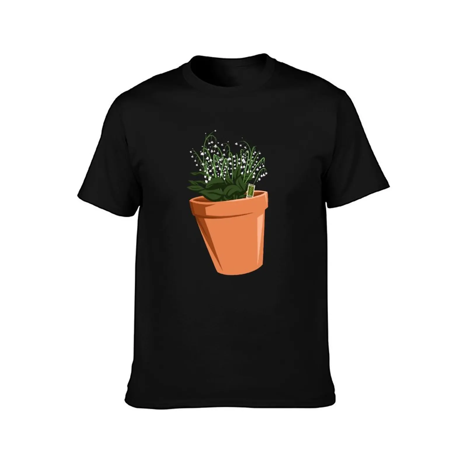 Lilly of the Valley T-Shirt, Summer Casual Cotton Tee, Oversized Streetwear Tops, Vintage Graphic Print, Loose Fit Short Sleeve