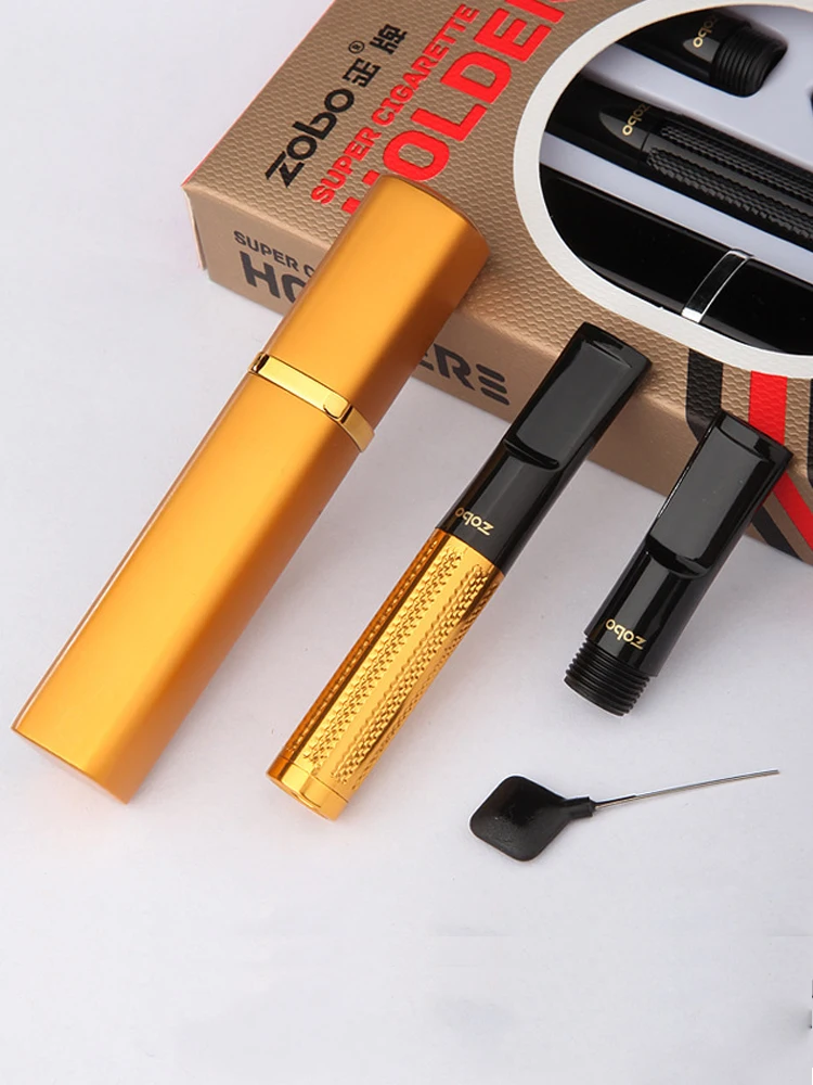 AliExpress Zobo Brand Men And Women Filter Cigarette Holder Cleaning Cycle Microporous Filtration Thick Middle Thin Cigarette Smoking Lips