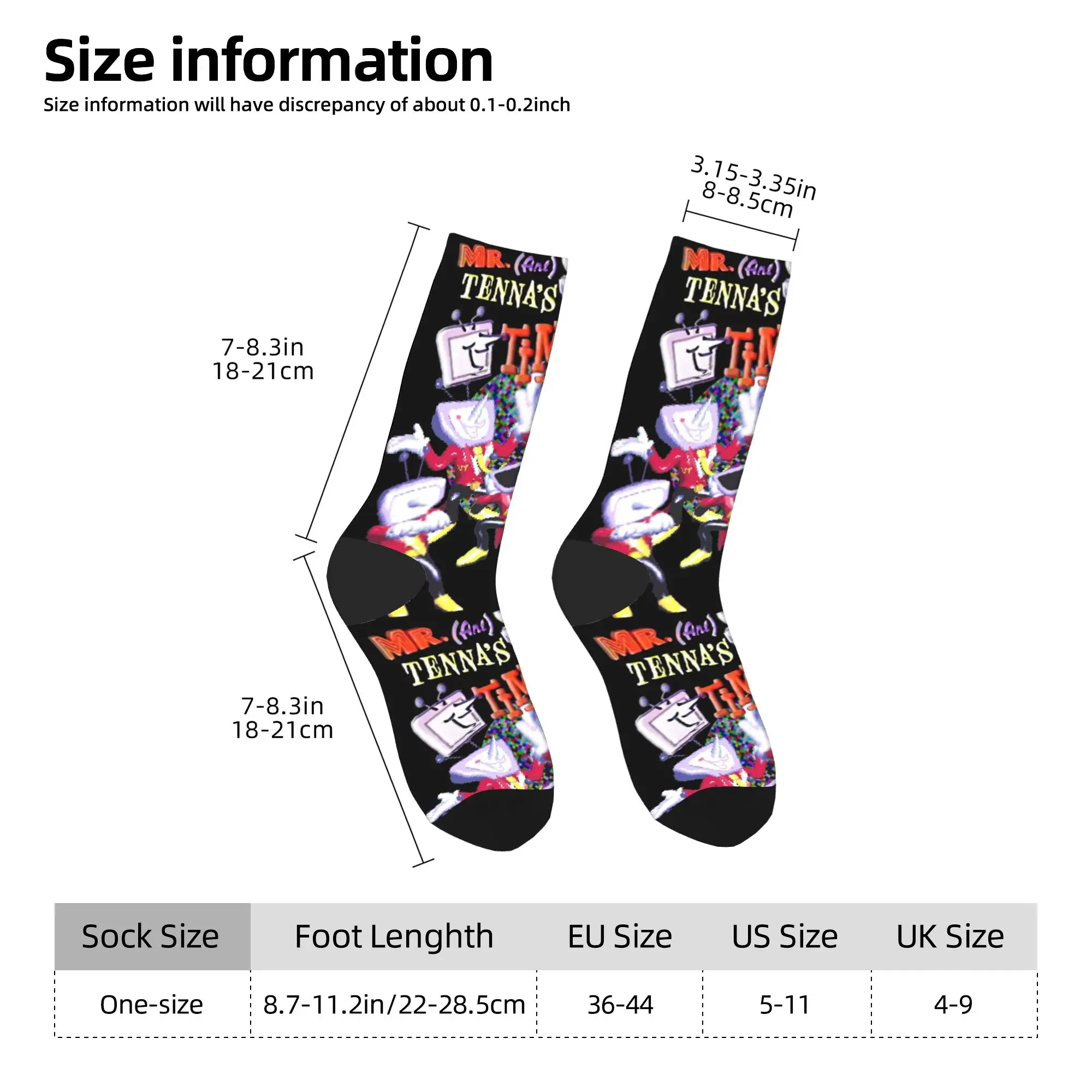 패션 남성 남성용 양말 하라주쿠 미스터(앤트) 테나 TV 타임! 양말 델타룬 고품질 여성용 양말 봄 여름 가을 겨울