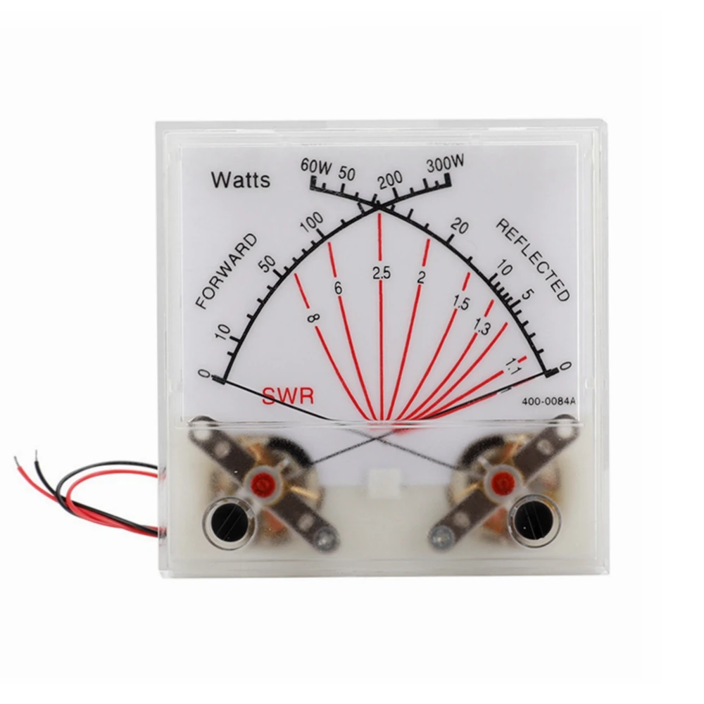 

P-64XA VU Meter SWR Watt Meter Double Needle 60/300W Power Meter with Backlight for Power Amplifier Audio