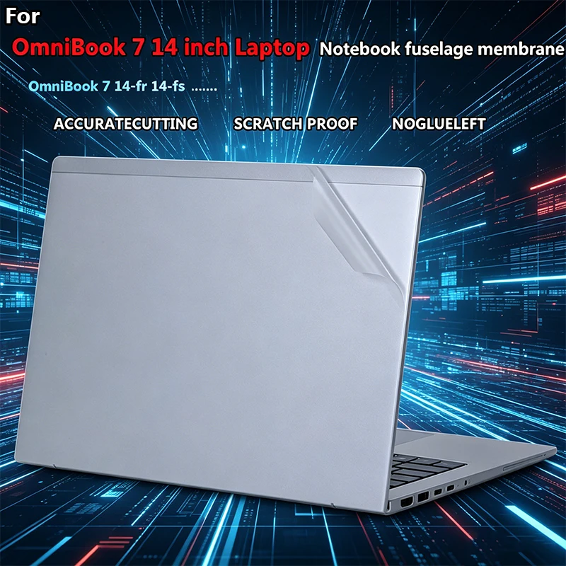 

Премиальная защитная пленка для ноутбука HP OmniBook 3 14-hu, OmniBook 7 14-fs, 14-fr, виниловая защитная наклейка, устойчивая к царапинам.
