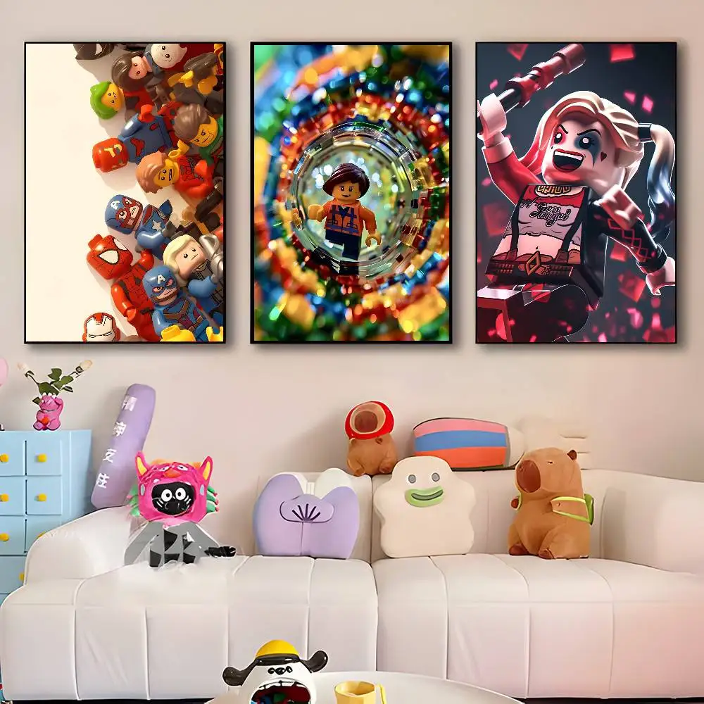 Abstract Funny Anime Hot L-Legos Game Posters HD Print Vintage Wall Art Decor for Home Study Room