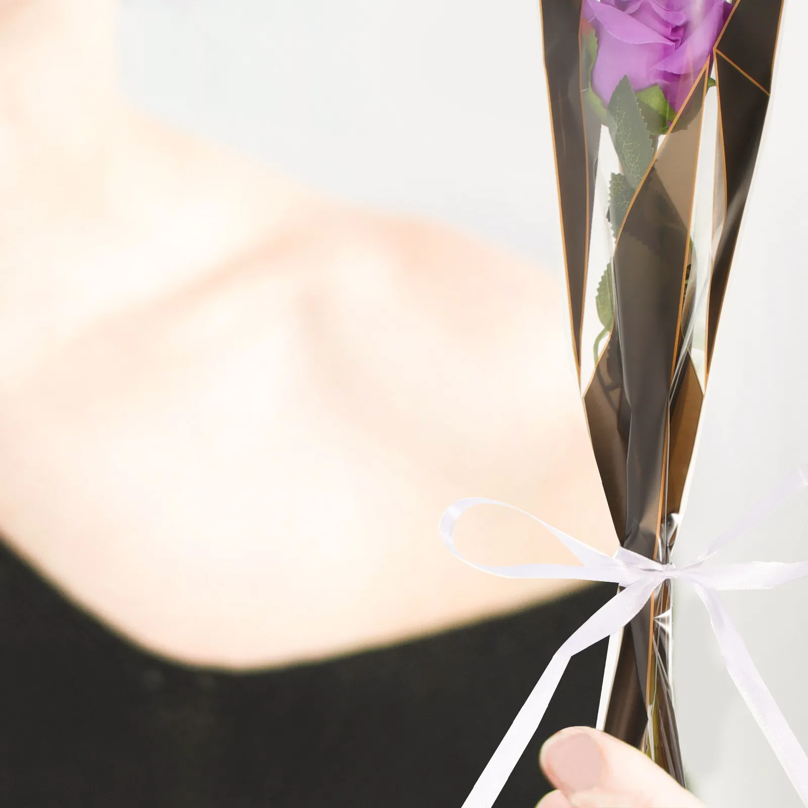 150Pcs Flower Packaging Bags Bouquet Wrap Bags Single Rose Sleeve for Floral Supplies Wedding Valentine Gift