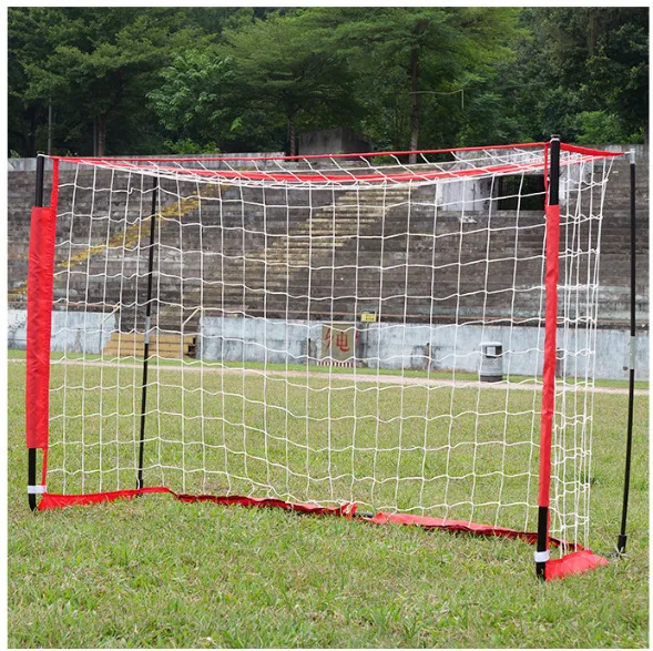 Porta de fútbol plegable rectangular al aire libre, red de portería de fútbol portátil, portería de fútbol para niños de fibra de vidrio