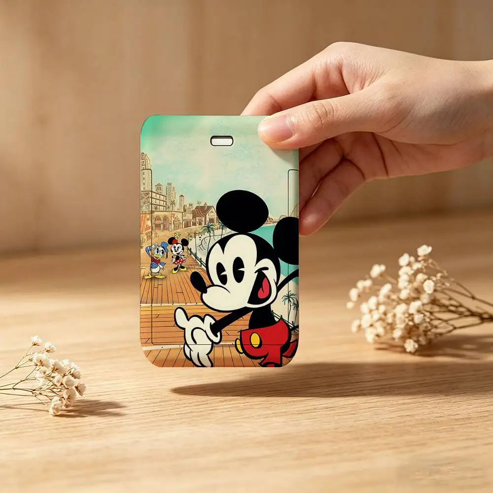 Cute M-Mickeys Mouses 1 Card Holder, Leather Card Storage Box, Key Chain, Access Tag Holder, ID Card Holder, Key Chain view 5