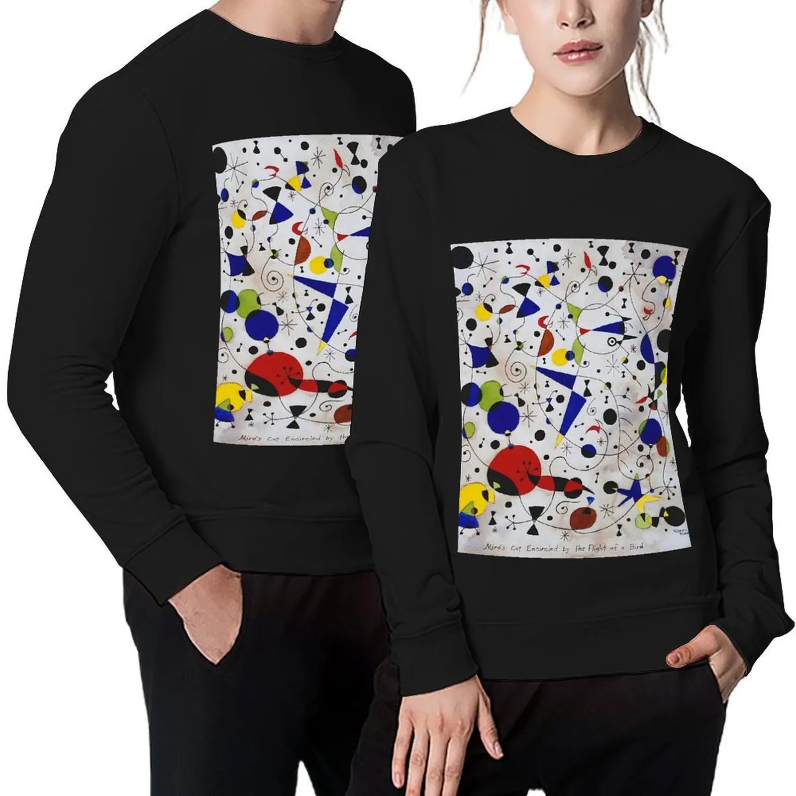 

Miro's Cat Encircled by the Flight of a Bird Pullover men's sweat-shirt set men's sweat-shirt new sweatshirt