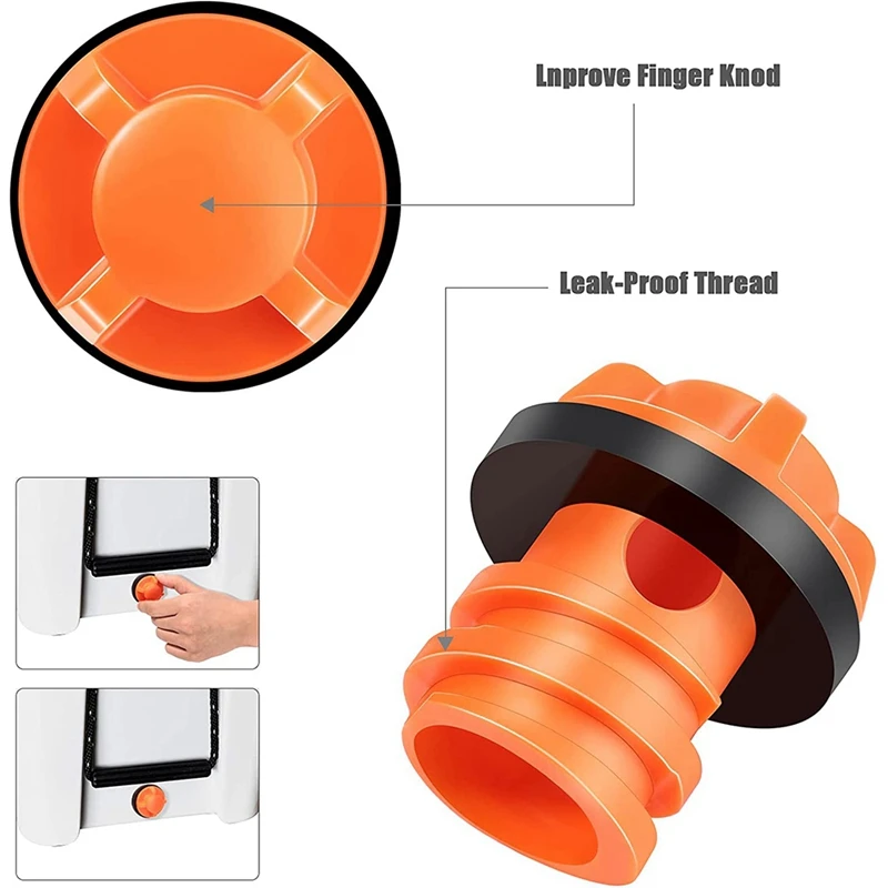 Cooler Drain Plugs Replacement Compatible With Most Rotomolded Coolers,Small Drain Plugs With Leak-Proof Design 2Pcs