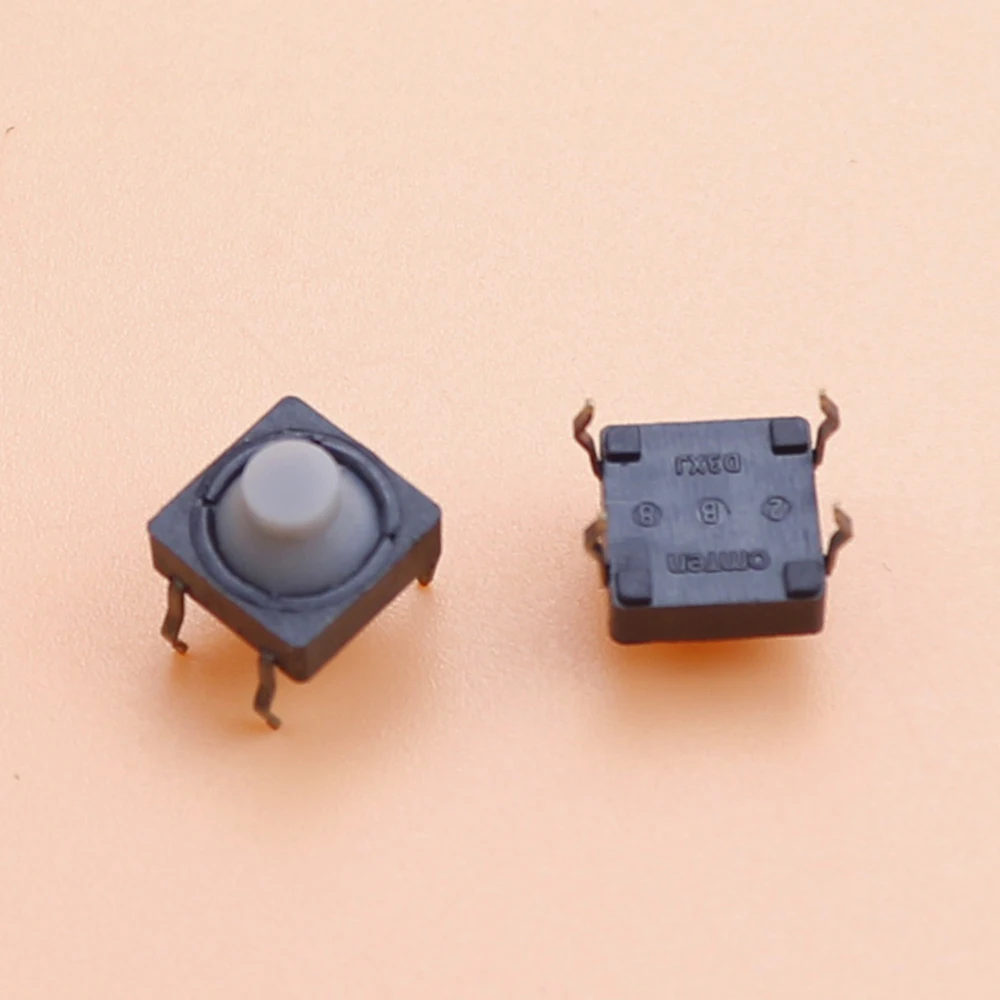 High Quality 10/20pcs/lot 8x8x5MM 4PIN Conductive Silicone Soundless Tactile Tact Push Button Micro Switch